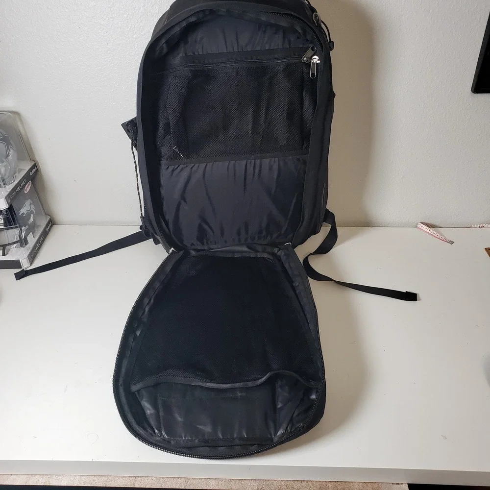 Indigo Casual Backpack Black Office School Laptop Holder Everyday Travel Commute